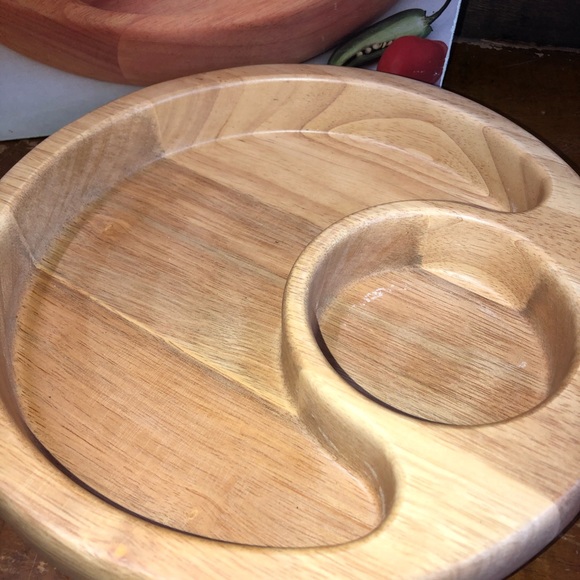 Winsome Wood round beechwood chip & dip 12” - Picture 7 of 9